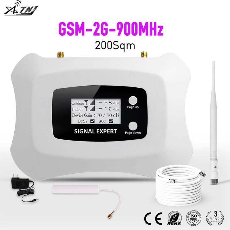 ATNJ Smart Display GSM 2G 3G 4G Signal Booster cellular amplifier repeater